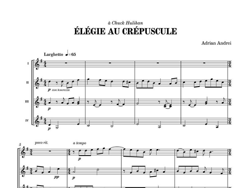Élégie Au Crépuscule